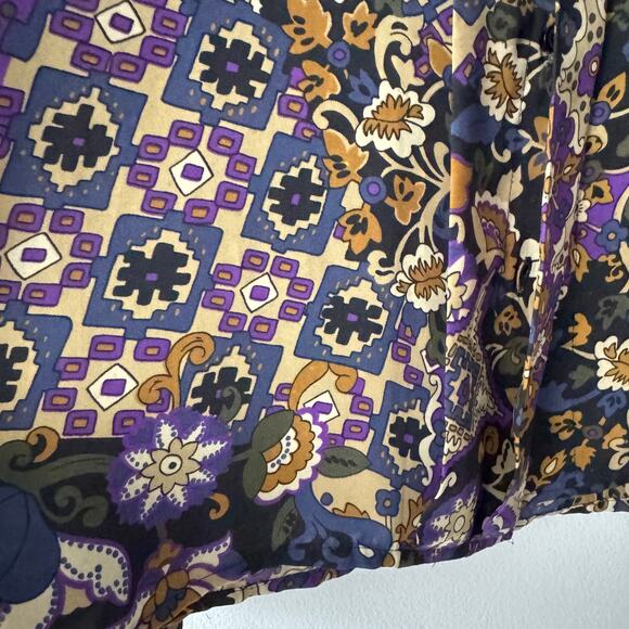 Vtg Jordan‎ Blouse Womens 6 Multicolor Button Up Tassel Retro Career Business - Picture 5 of 10